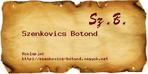 Szenkovics Botond névjegykártya